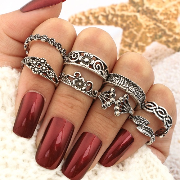 Jewelry - NEW 8pc multi styles ring set